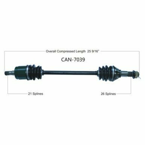 Wide Open OE Replacement CV Axle for CAN AM FRONT LEFT COMMANDER 800-1000 17-19 CAN-7039